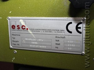 шелкотрафаретный полуавтомат ESC Simplex S 1